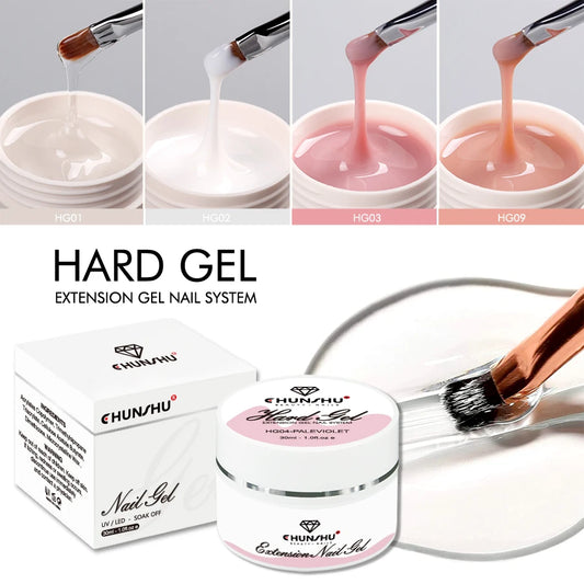 NailLuxe™ 🥛🧱 – 30ML Milky White Hard Gel for Nail Extensions & Reinforcement