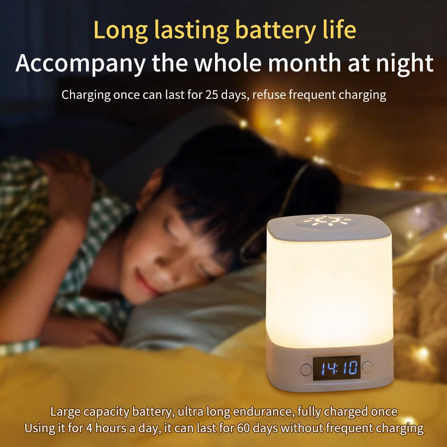 DreamGlow™ 🛌💡 – LED Bedside Clock Lamp with Touch Switch & Soothing Light Display