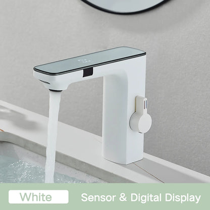 AquaSense Pro™ – Touchless Bathroom Faucet with Smart Display