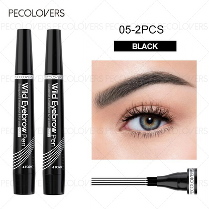 ✒️ BrowInk™ 4-Tip Tattoo Pen – Waterproof Eyebrow Definer for Natural-Looking Arches