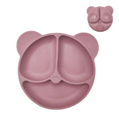 HappyMealMate™ 😊🍽️ – Baby Silicone Suction Plate with Cartoon Design