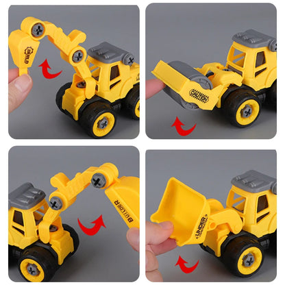 KiddoMachines™ 🚚👷 – 8-Piece DIY Engineering Car Toys for Boys & Girls