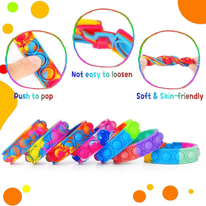 PopJelly™ – 12PCS Bubble Fidget Bracelet Party Favors for Kids