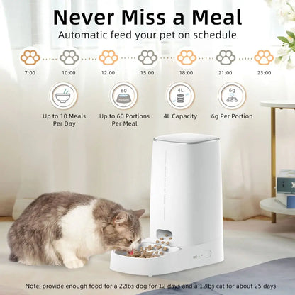 PawPortion™ – Auto Kibble Dispenser with Remote App Control