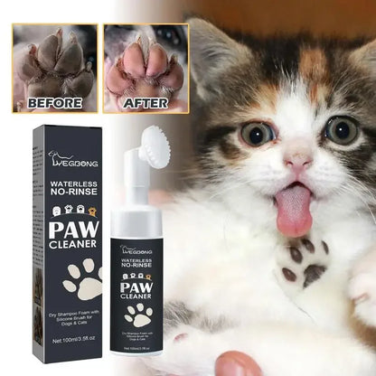 FreshPaws™ No-Rinse Foam – Deep Clean Paw Wash for Dogs & Cats