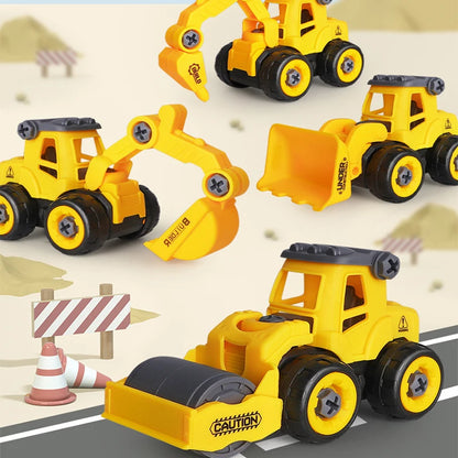 KiddoMachines™ 🚚👷 – 8-Piece DIY Engineering Car Toys for Boys & Girls