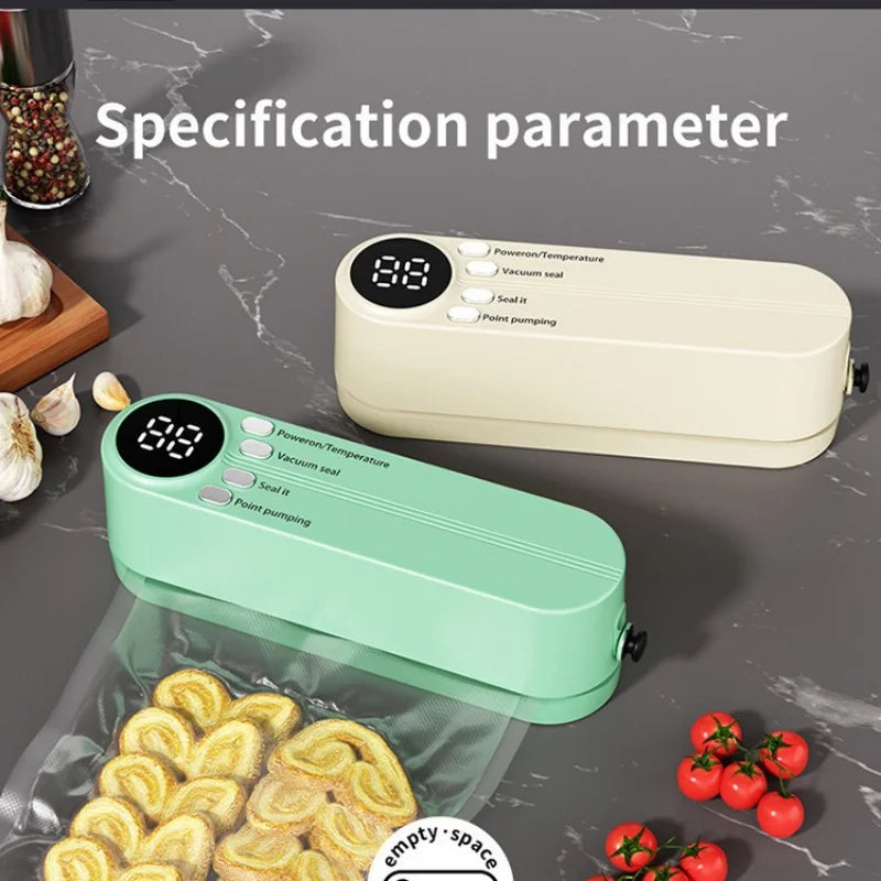 VacEase™ Mini Sealer – Cordless Food Saver & Plastic Bag Sealer