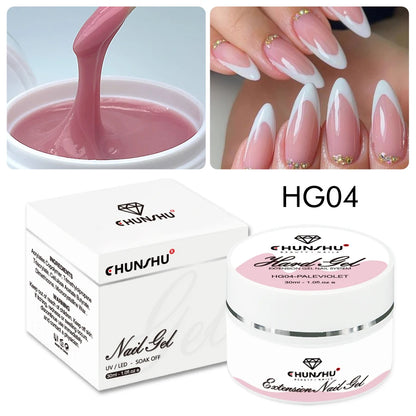 NailLuxe™ 🥛🧱 – 30ML Milky White Hard Gel for Nail Extensions & Reinforcement