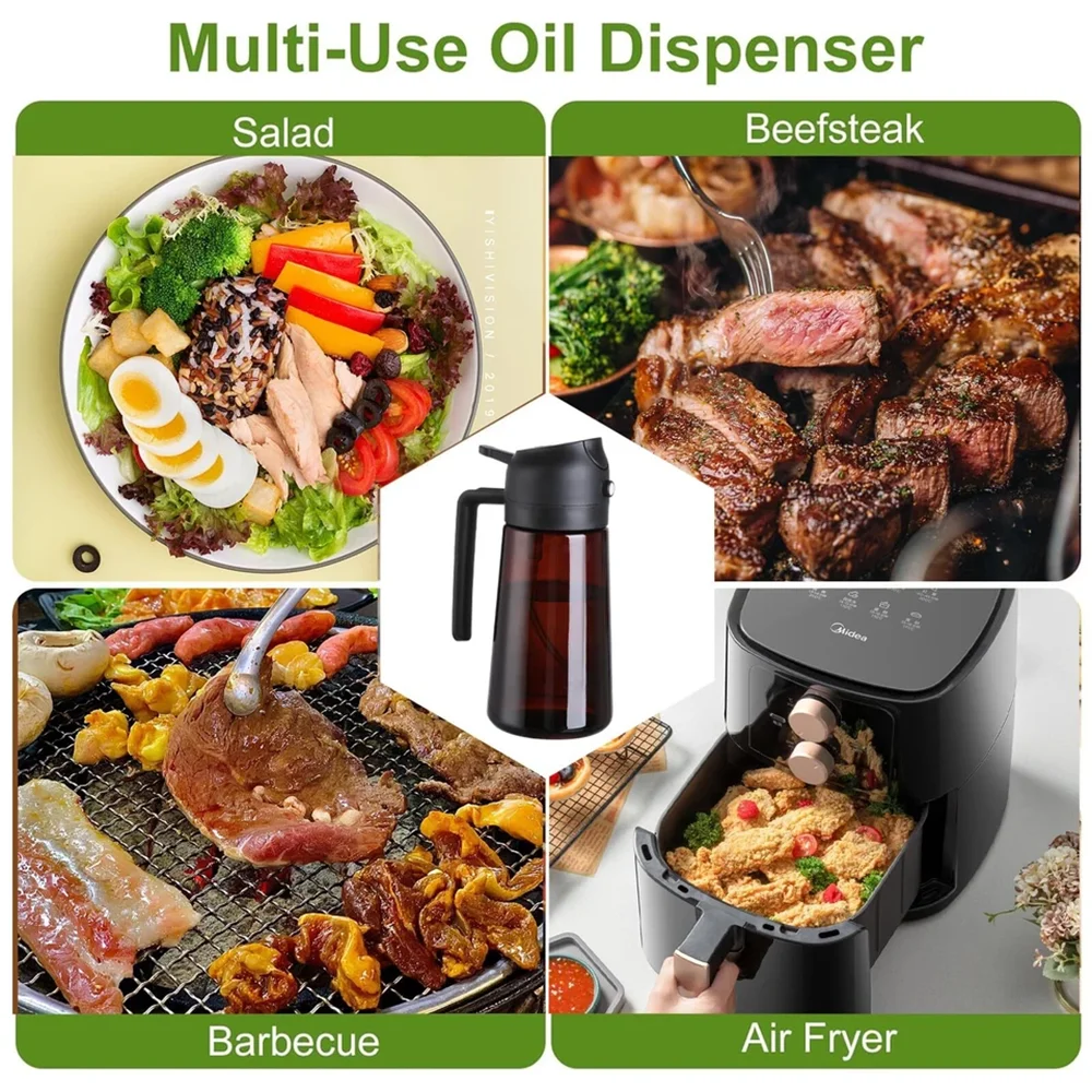 OilEase Pro™ 🫒 – Leakproof 2-in-1 Olive Oil Bottle for Frying, Salads & BBQ