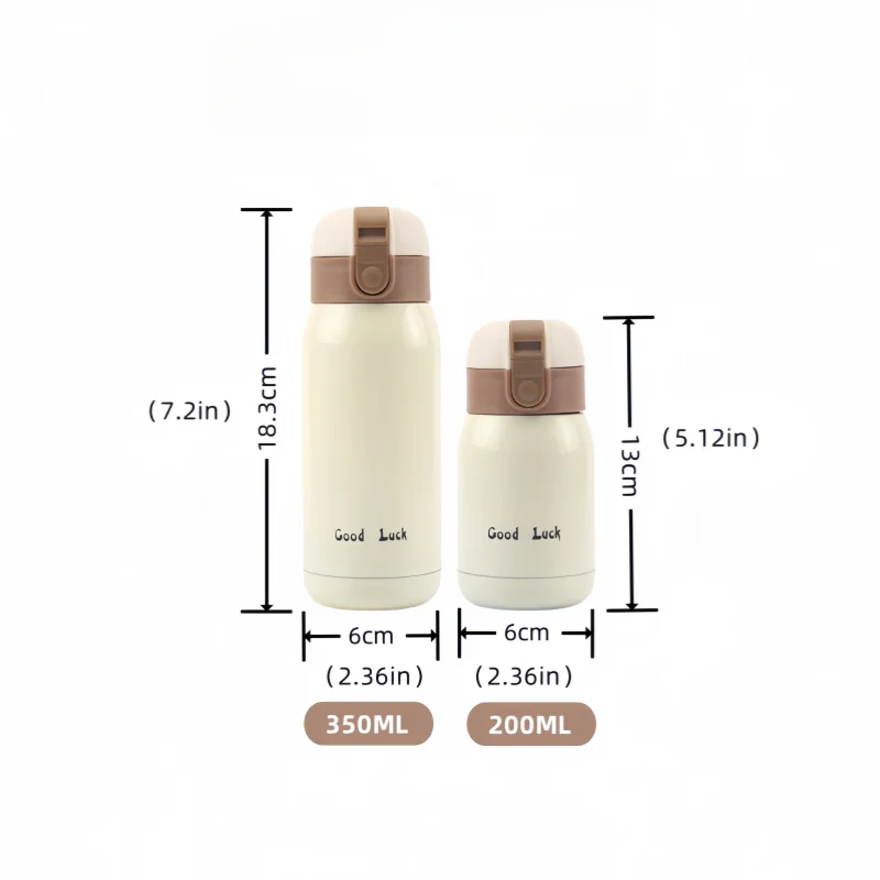ThermiPop™ – Small Insulated Coffee Mug with One-Click Lid (200ml/350ml)