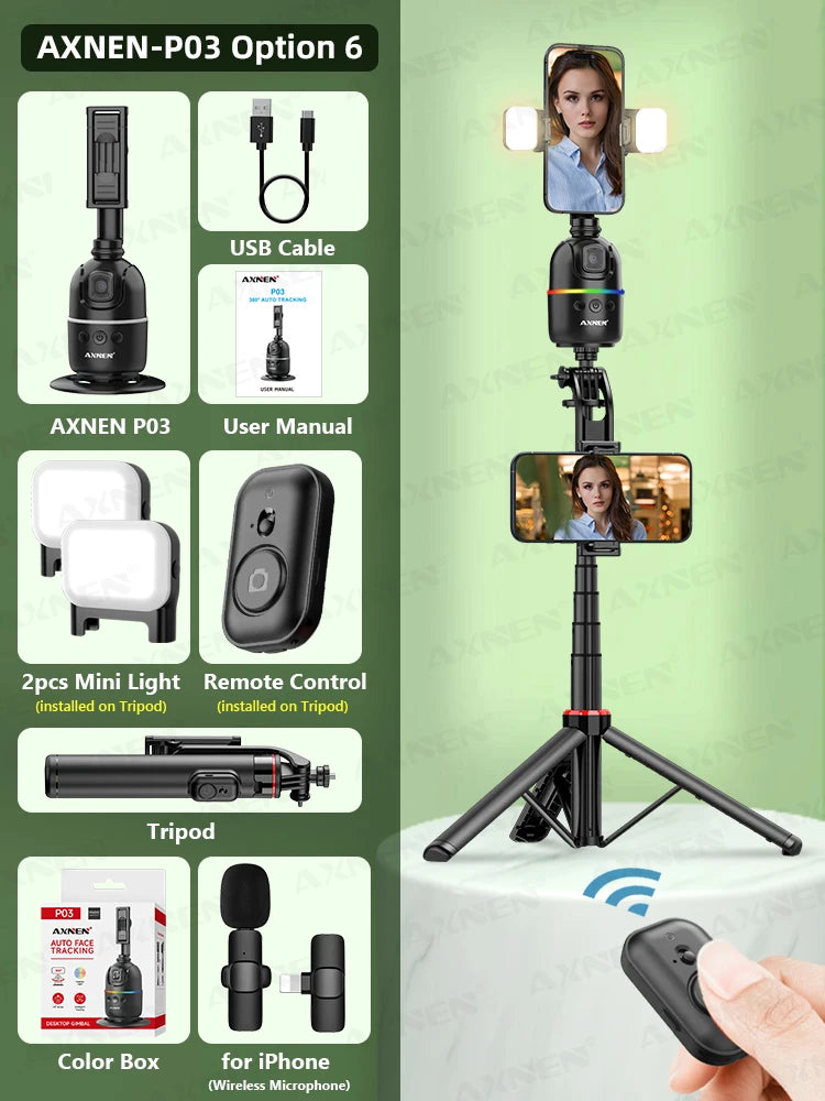 IntelliTwist™ – Auto-Rotate Face Tracking Stabilizer for Smartphones