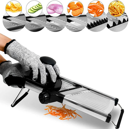 SliceMaster™ Pro – Adjustable Mandoline Slicer for Veggies 🥕🥔🍅