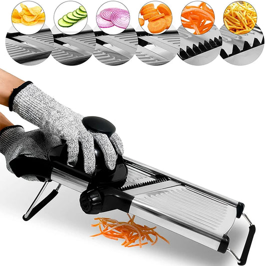 SliceMaster™ Pro – Adjustable Mandoline Slicer for Veggies 🥕🥔🍅