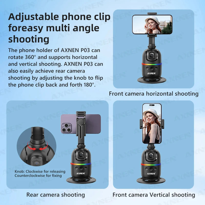 IntelliTwist™ – Auto-Rotate Face Tracking Stabilizer for Smartphones