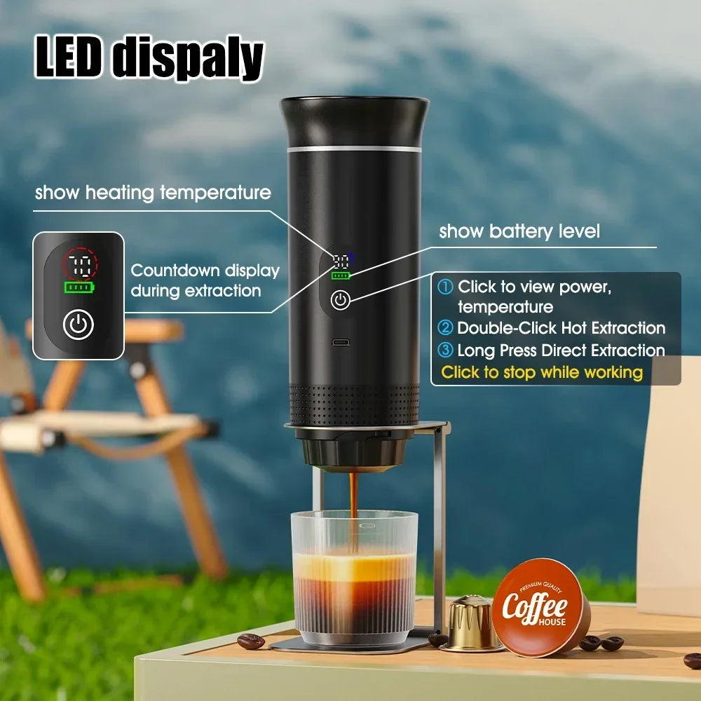 BrewNomad™ 3-in-1 Portable Espresso Machine – For Car, Home & Travel