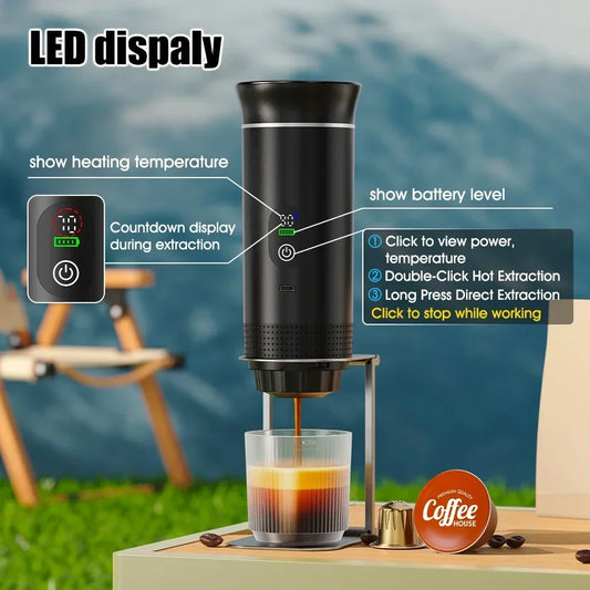 BrewNomad™ 3-in-1 Portable Espresso Machine – For Car, Home & Travel