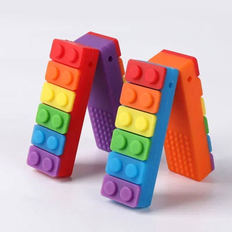 BiteEase™ 🌈🦷 – Autism-Friendly Silicone Chew Toy for Kids' Focus & Relief