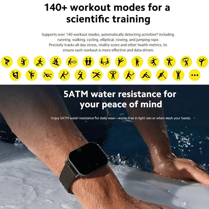 VitaSync™ – Redmi Smartwatch with LCD Display & Health Sensors