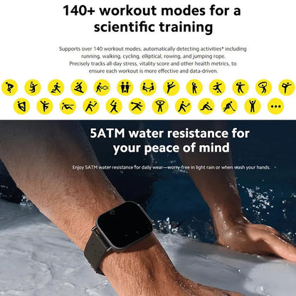 VitaSync™ – Redmi Smartwatch with LCD Display & Health Sensors