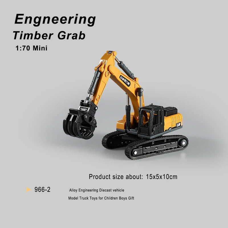 TinyConstruct™ 🏗️ – Mini Metal Construction Vehicles Toy Set