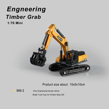 TinyConstruct™ 🏗️ – Mini Metal Construction Vehicles Toy Set