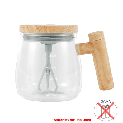 BrewSpin™ 400ml Electric Self-Stirring Cup – Waterproof Mixing Mug