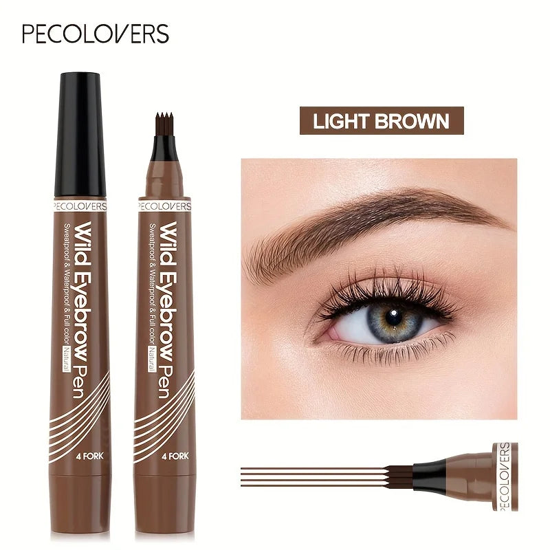 ✒️ BrowInk™ 4-Tip Tattoo Pen – Waterproof Eyebrow Definer for Natural-Looking Arches