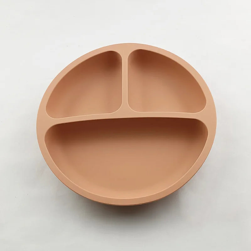 HappyMealMate™ 😊🍽️ – Baby Silicone Suction Plate with Cartoon Design
