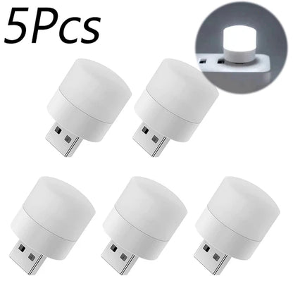 💡📘 GlowPort™ USB Mini Night Light – Warm White Eye-Care Reading Lamp