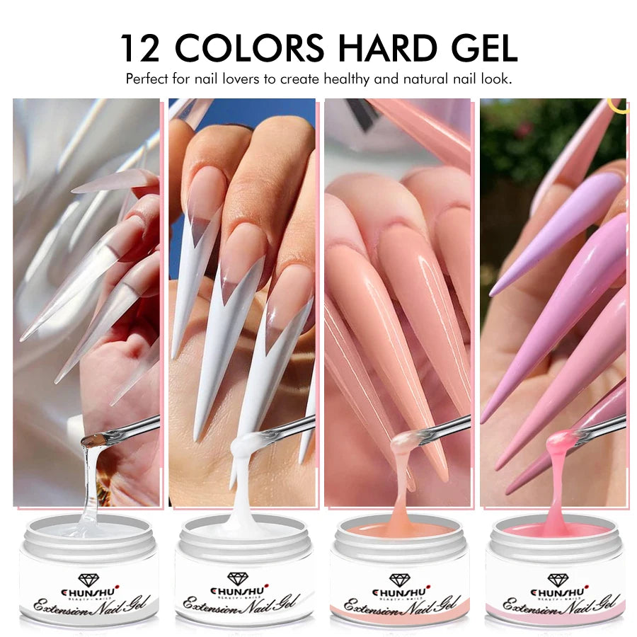 NailLuxe™ 🥛🧱 – 30ML Milky White Hard Gel for Nail Extensions & Reinforcement