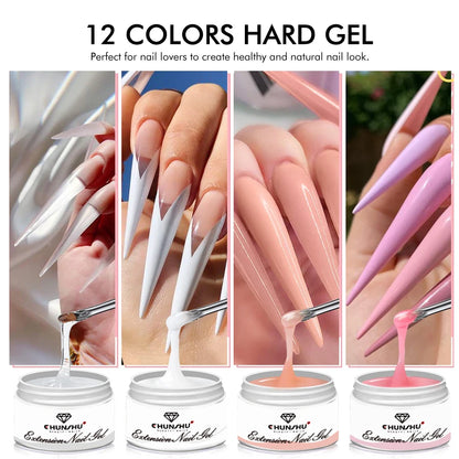 NailLuxe™ 🥛🧱 – 30ML Milky White Hard Gel for Nail Extensions & Reinforcement
