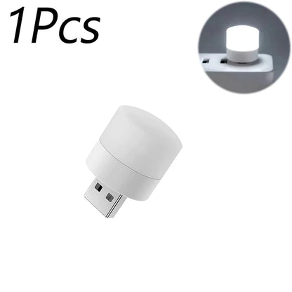 💡📘 GlowPort™ USB Mini Night Light – Warm White Eye-Care Reading Lamp