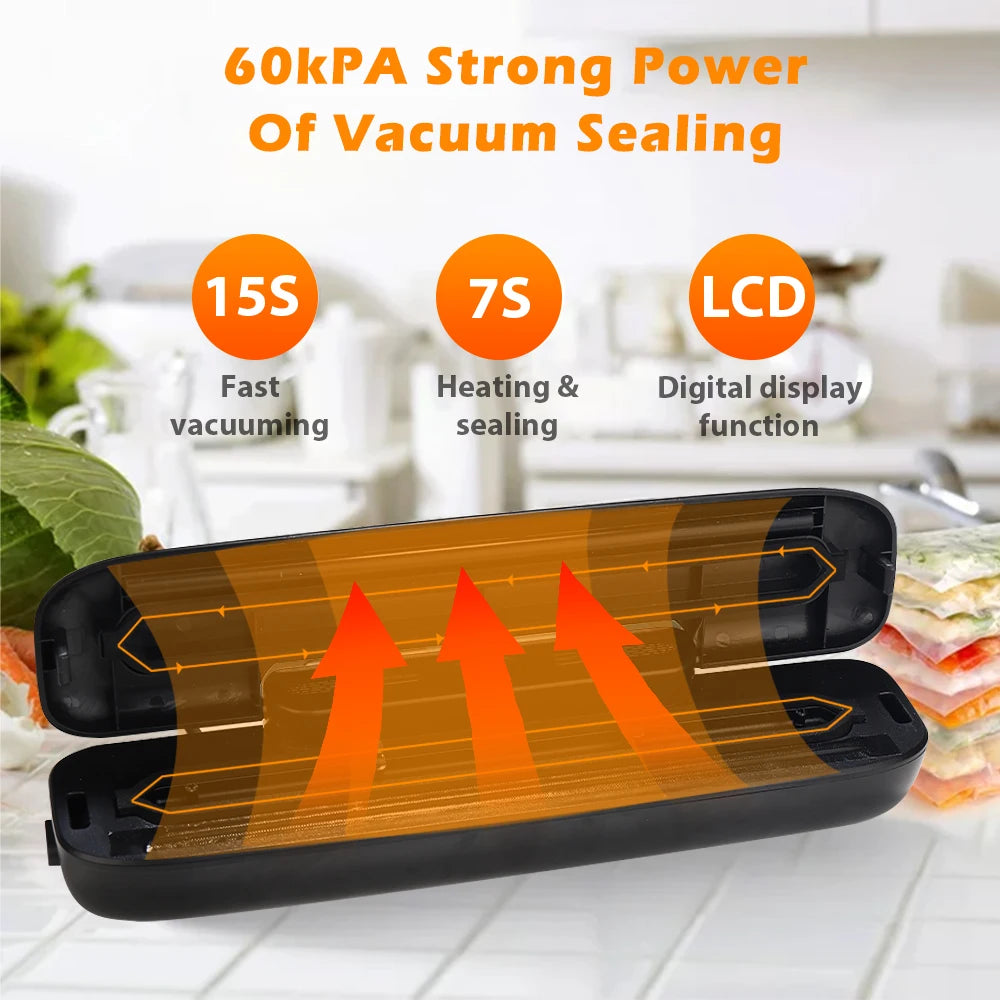 VacuLock™ Home Sealing System – Automatic Food Saver + Bonus Bags
