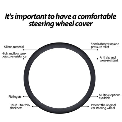 GripGuard™ – Silicone Steering Wheel Cover for Men & Women (Multi-Color)