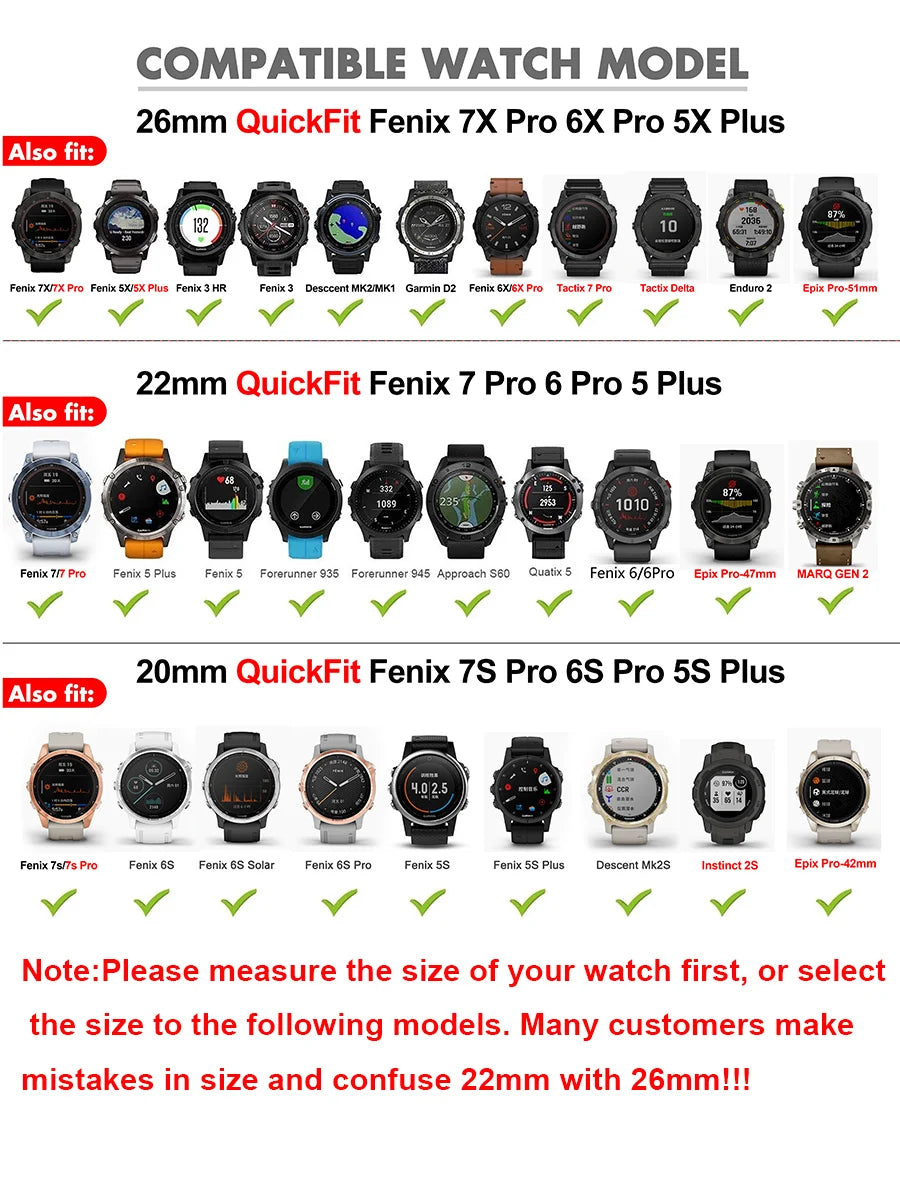 FenixFlex™ – Silicone Sport Band for Garmin Fenix & Epix Series (20–26mm)