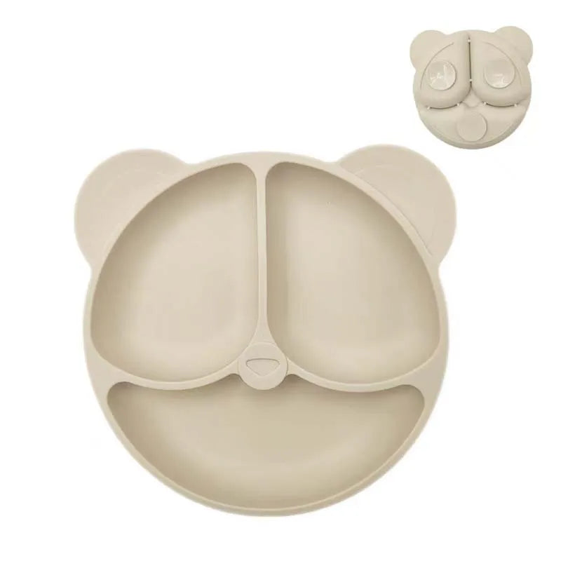 HappyMealMate™ 😊🍽️ – Baby Silicone Suction Plate with Cartoon Design
