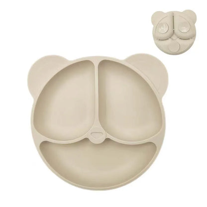 HappyMealMate™ 😊🍽️ – Baby Silicone Suction Plate with Cartoon Design
