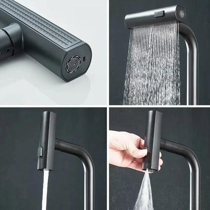 CascadeFlow™ Pull-Out Kitchen Faucet – Brushed Nickel Waterfall Sprayer