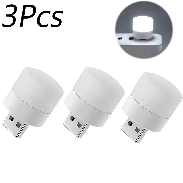 💡📘 GlowPort™ USB Mini Night Light – Warm White Eye-Care Reading Lamp