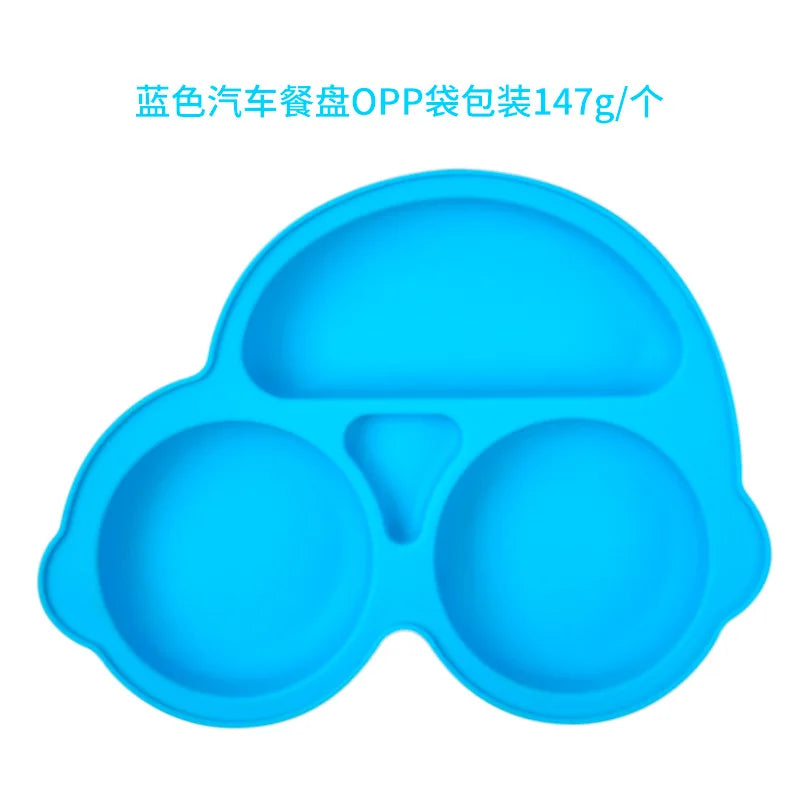 HappyMealMate™ 😊🍽️ – Baby Silicone Suction Plate with Cartoon Design