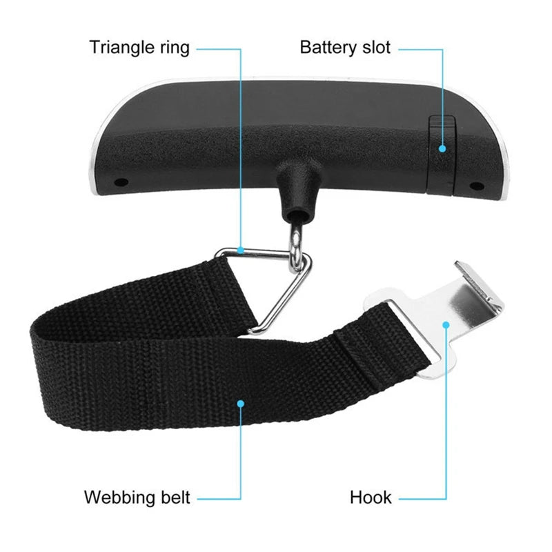 TripWeigh™ – Portable Digital Luggage Scale with LCD Display (110lb/50kg)