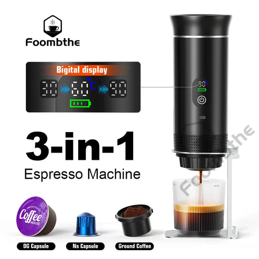 BrewNomad™ 3-in-1 Portable Espresso Machine – For Car, Home & Travel