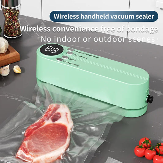 VacEase™ Mini Sealer – Cordless Food Saver & Plastic Bag Sealer