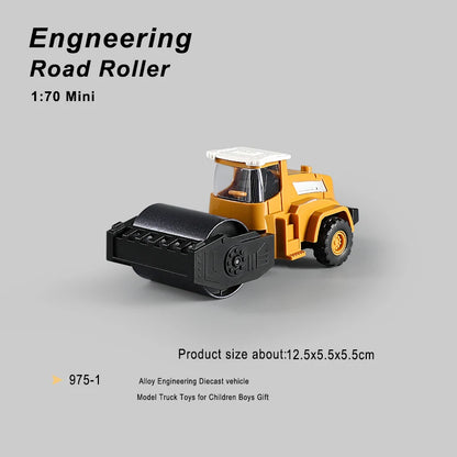 TinyConstruct™ 🏗️ – Mini Metal Construction Vehicles Toy Set
