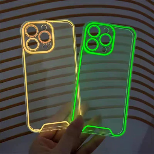 NeonNova™ – Glow-in-the-Dark Clear Case for iPhone with Camera Protection