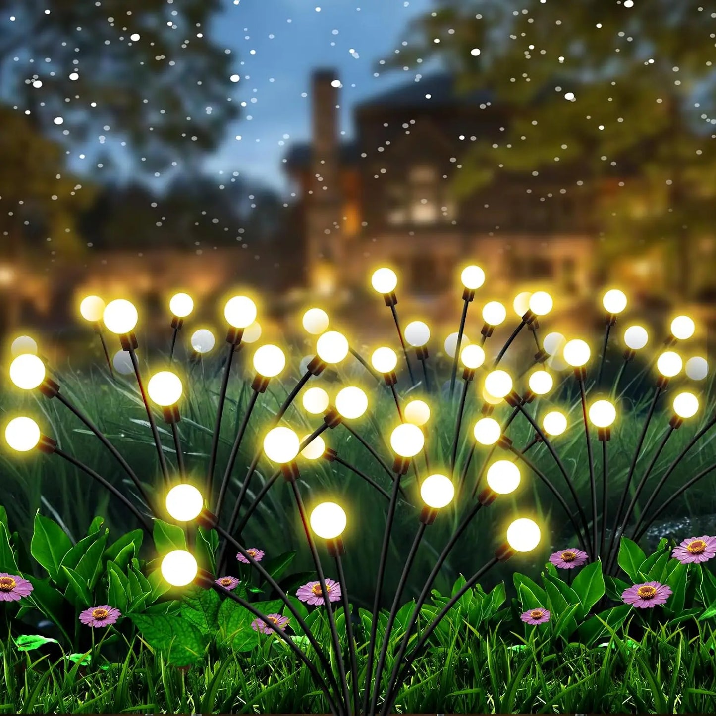 TwinkleTrail™ Firefly Path Lights 🌌🌼 – Solar Powered Waterproof Outdoor Glow