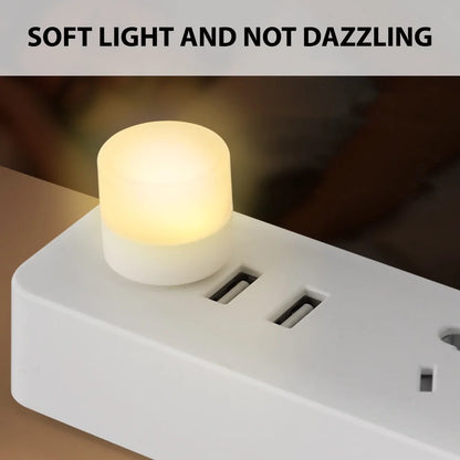 💡📘 GlowPort™ USB Mini Night Light – Warm White Eye-Care Reading Lamp