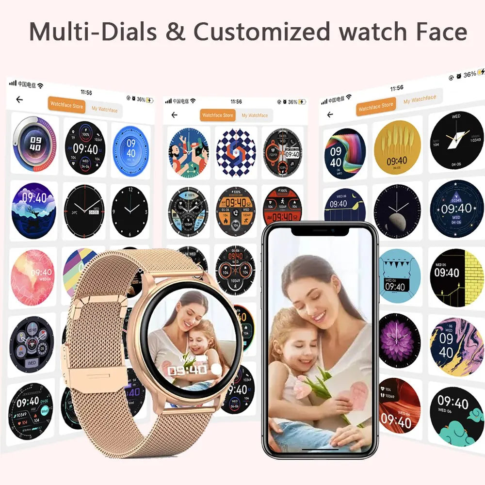 VersaCall™ – Unisex Smartwatch with Custom Dial & Health Monitor