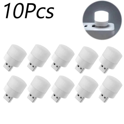 💡📘 GlowPort™ USB Mini Night Light – Warm White Eye-Care Reading Lamp