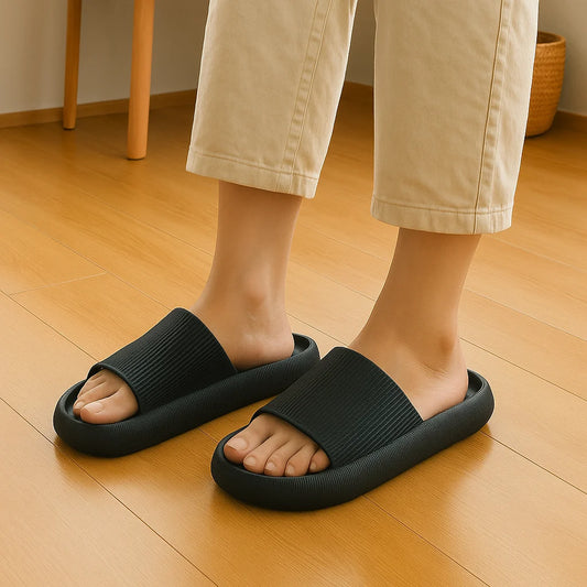 ☁️👣 CloudLift™ Comfort Slides – 4cm Thick Sole EVA Sandals for Summer Vibes